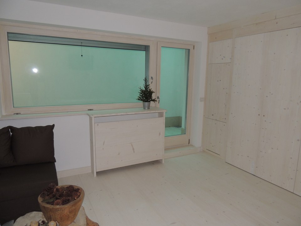 living in legno chiaro_falegnameria Bariza