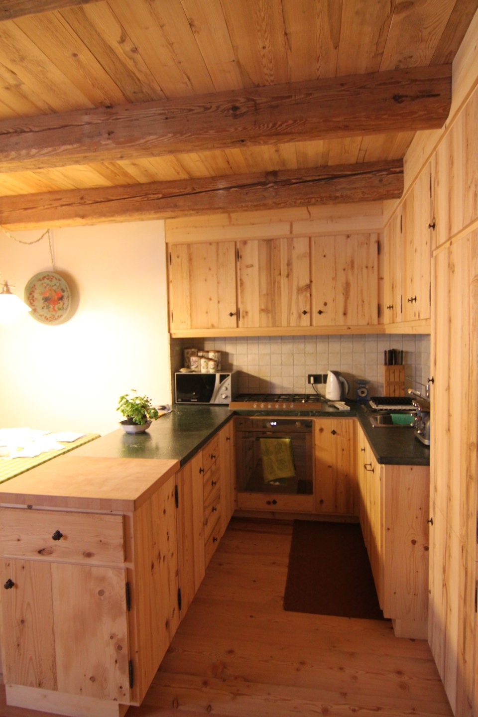 cucina all'americana in legno_falegnameria Bariza