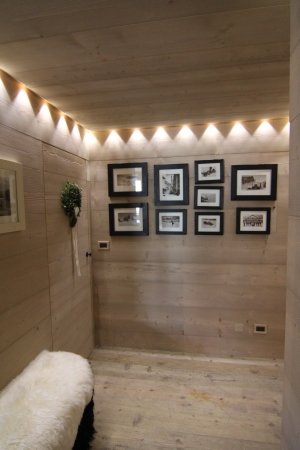 led su interno Chalet di montagna_falegnameria Bariza